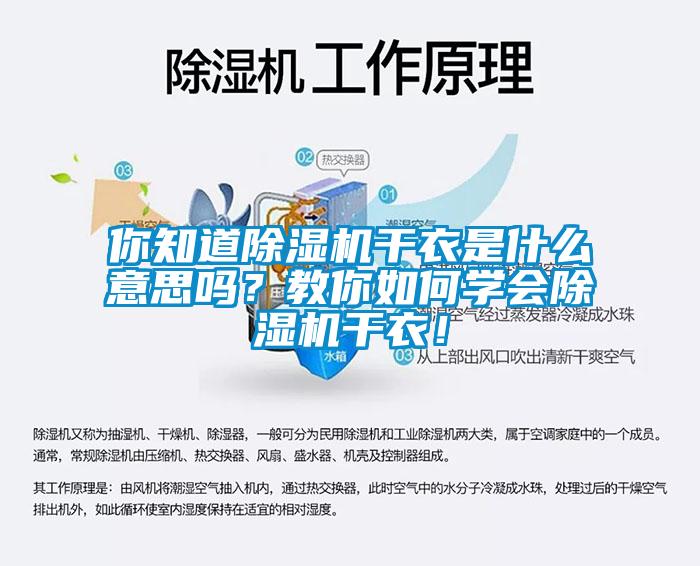 你知道除濕機干衣是什么意思嗎？教你如何學(xué)會除濕機干衣！