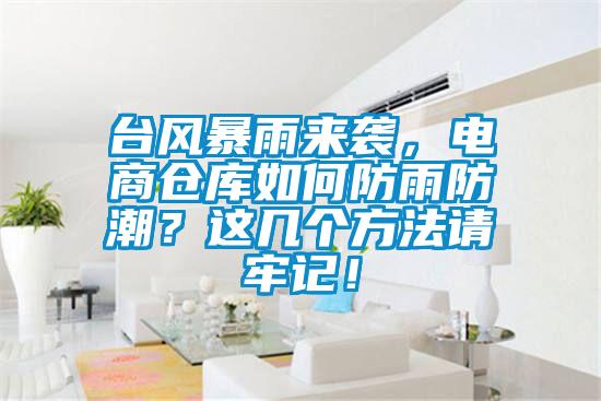 臺(tái)風(fēng)暴雨來襲，電商倉(cāng)庫(kù)如何防雨防潮？這幾個(gè)方法請(qǐng)牢記！