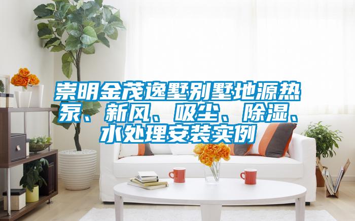 崇明金茂逸墅別墅地源熱泵、新風(fēng)、吸塵、除濕、水處理安裝實(shí)例